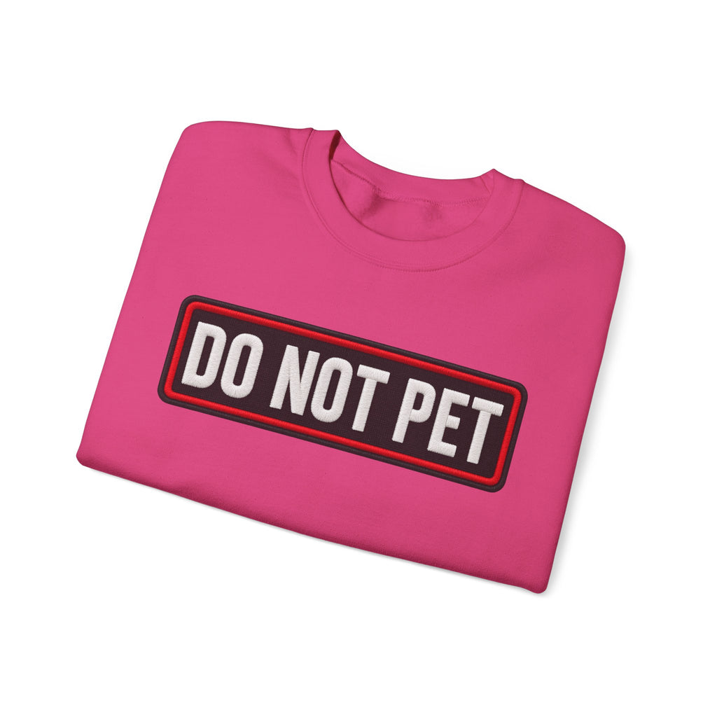 Do Not Pet - Service Dog Patch - Crewneck Sweatshirt