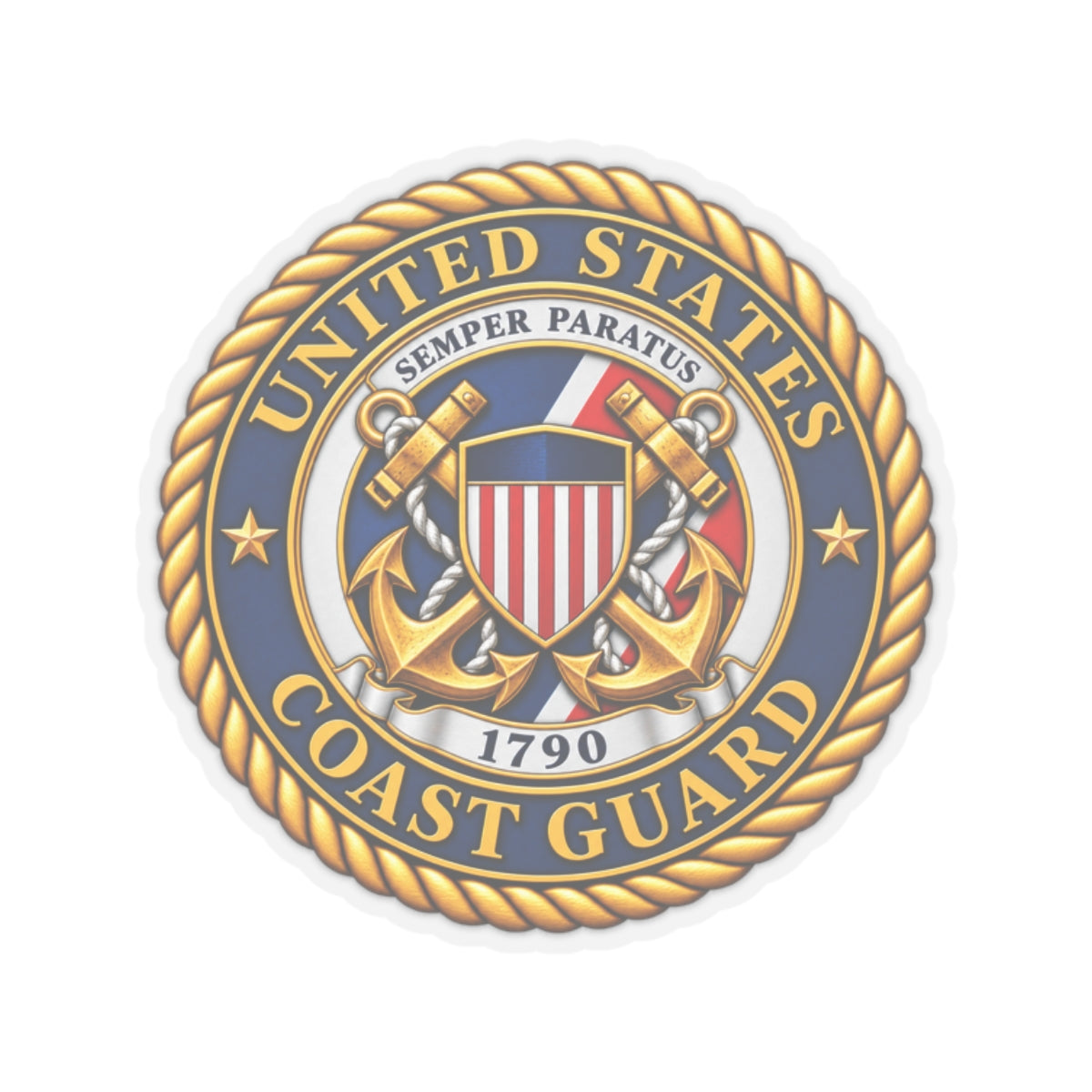 U.S. Coast Guard Emblem - Kiss-Cut Sticker
