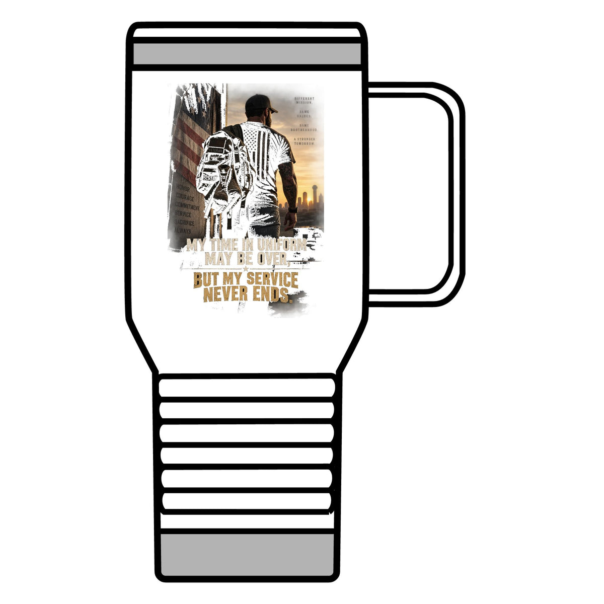 Service Never Ends - 20oz Insulated Mug