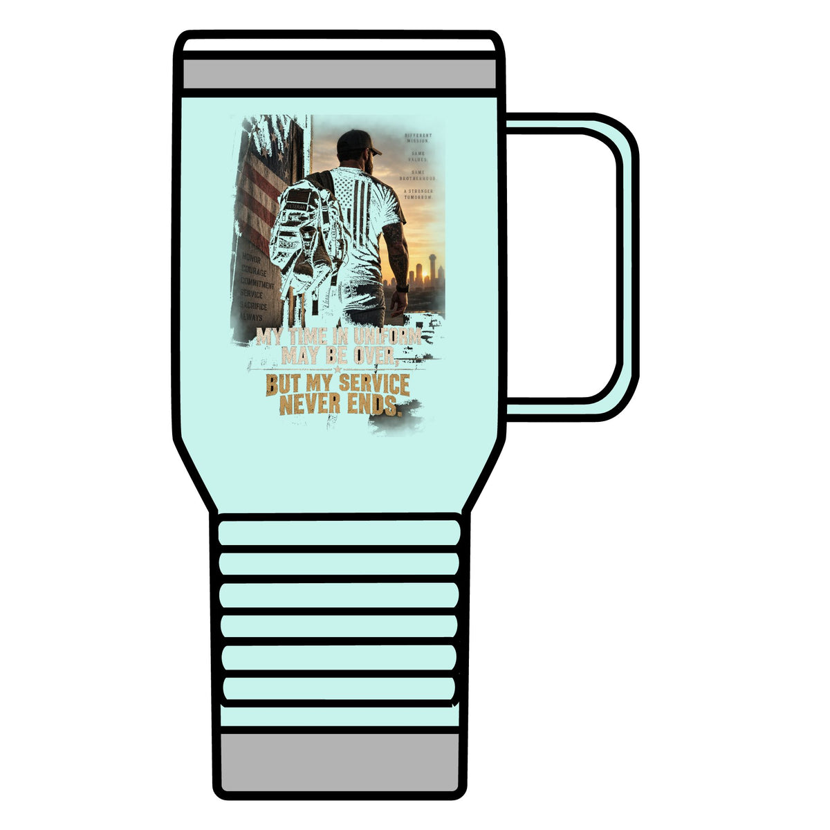 Service Never Ends - 20oz Insulated Mug