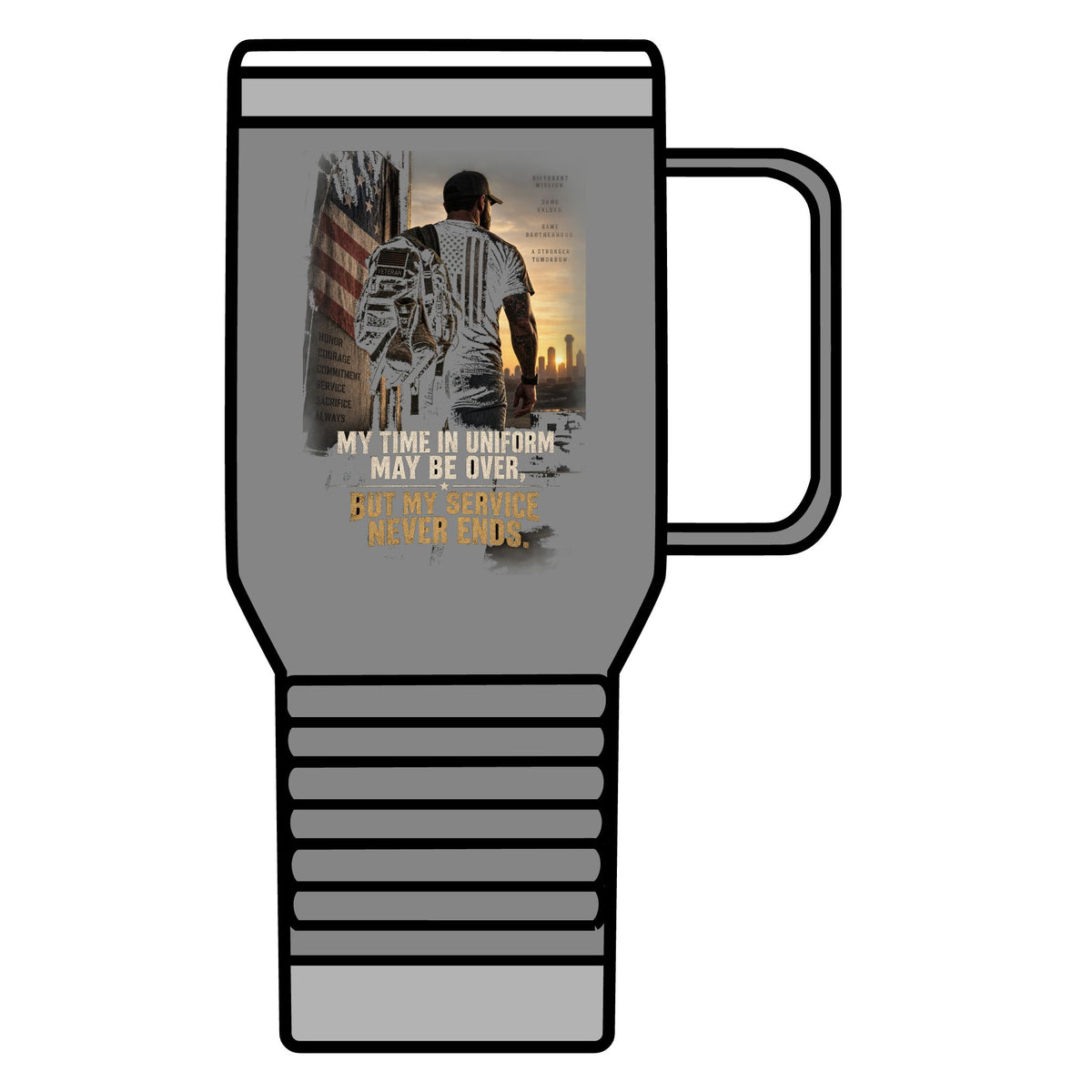 Service Never Ends - 20oz Insulated Mug