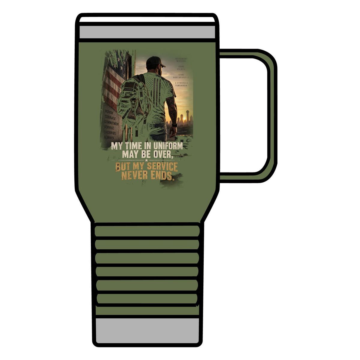 Service Never Ends - 20oz Insulated Mug