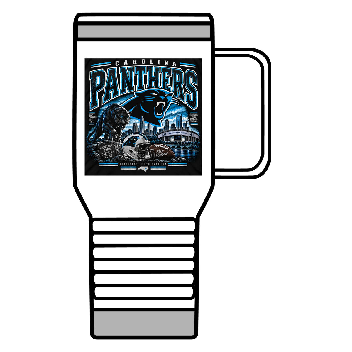 Carolina Panthers Keep Pounding - 20oz Insulated Mug