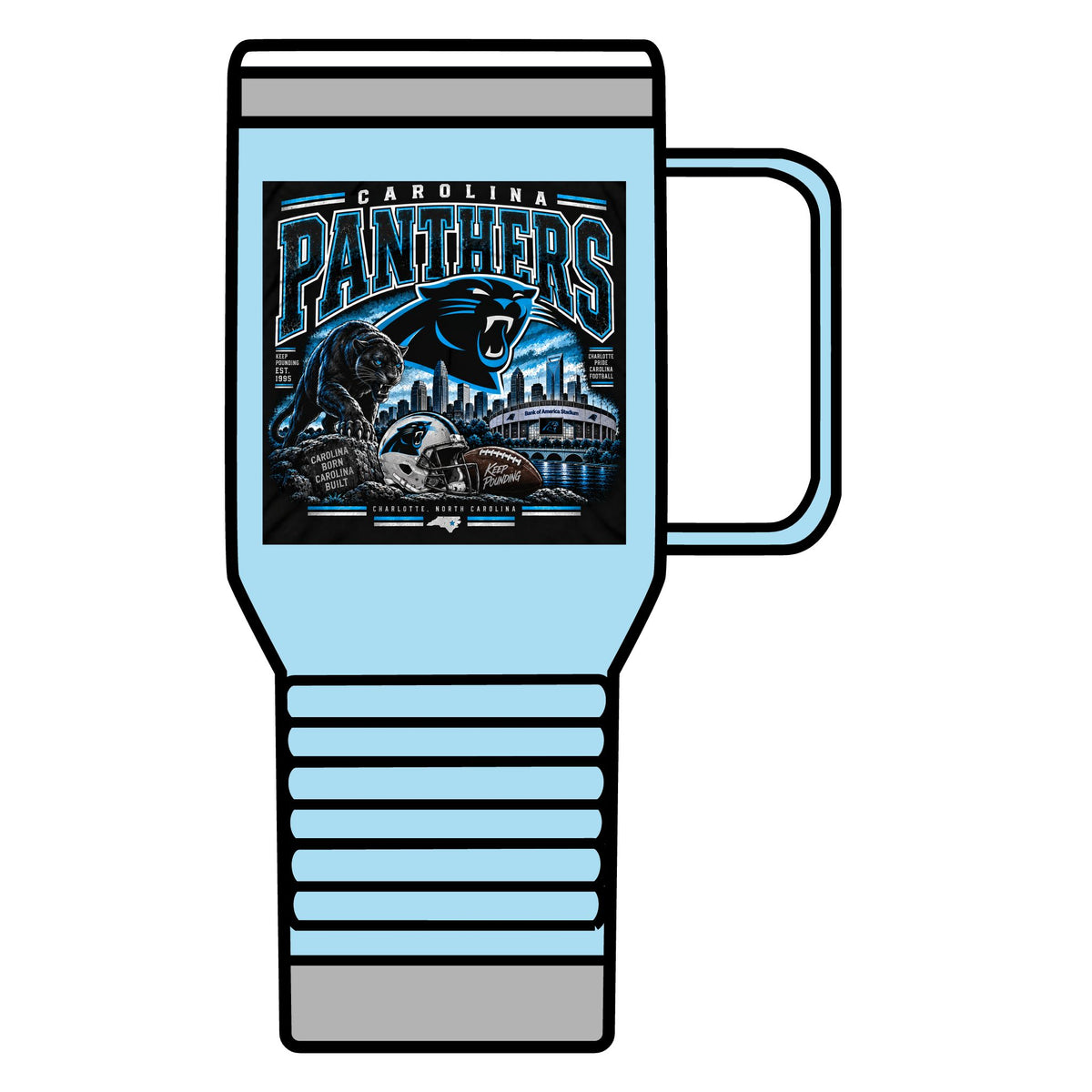Carolina Panthers Keep Pounding - 20oz Insulated Mug
