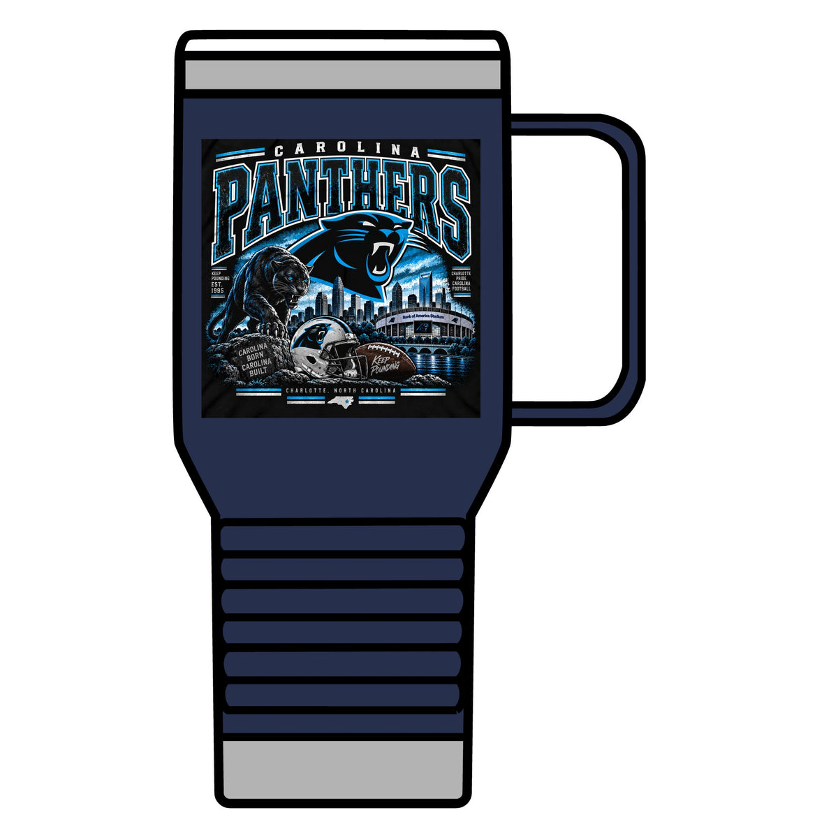 Carolina Panthers Keep Pounding - 20oz Insulated Mug