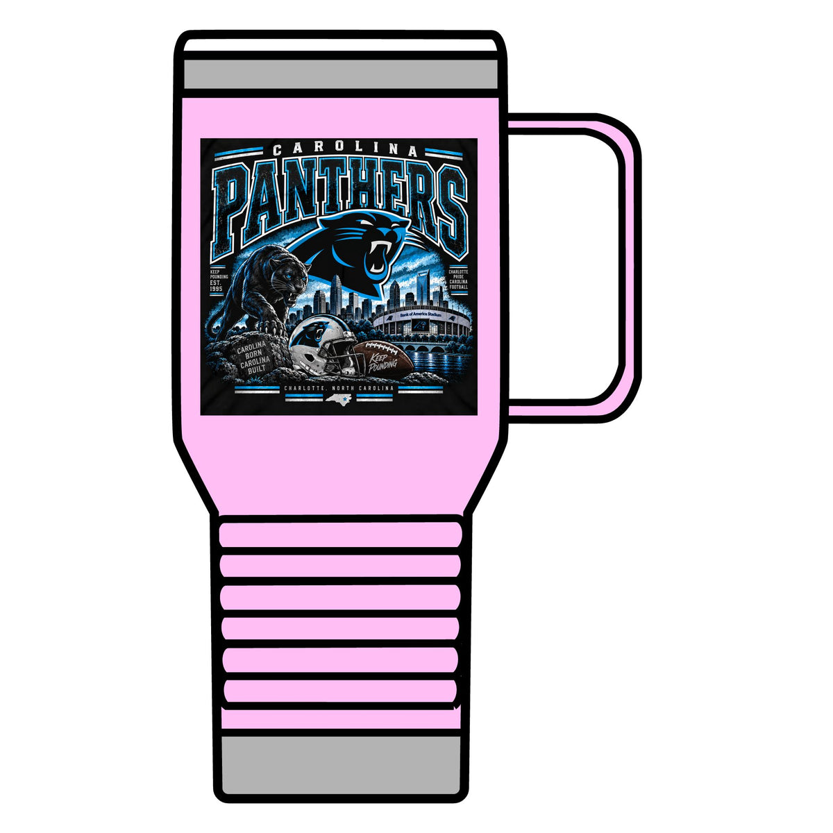 Carolina Panthers Keep Pounding - 20oz Insulated Mug