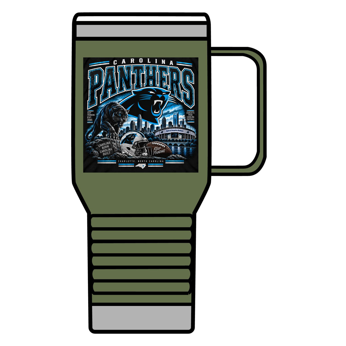 Carolina Panthers Keep Pounding - 20oz Insulated Mug