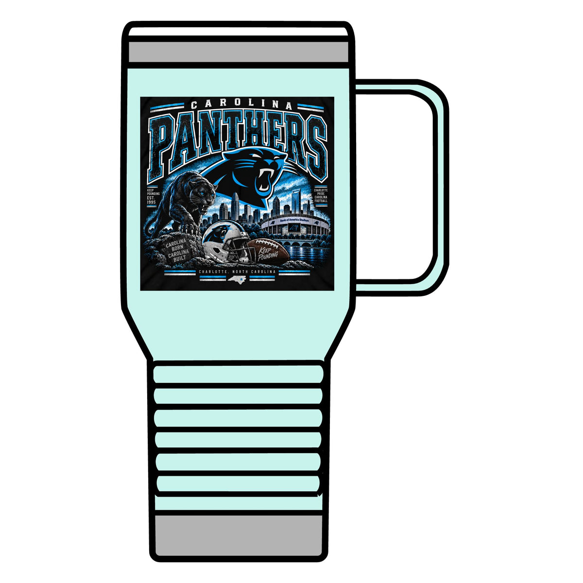 Carolina Panthers Keep Pounding - 20oz Insulated Mug