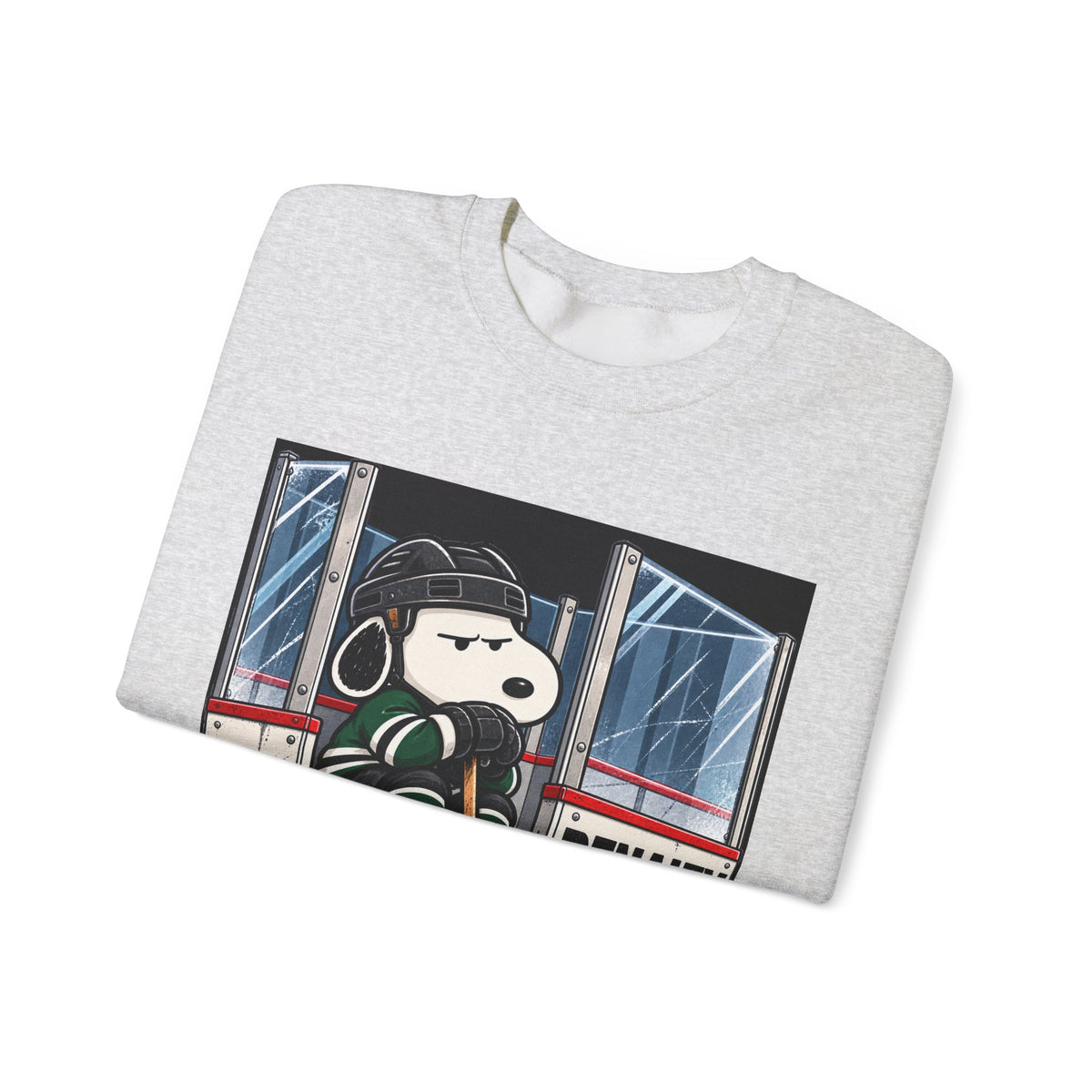 Snoopy Hockey Penalty Box Green - Crewneck Sweatshirt