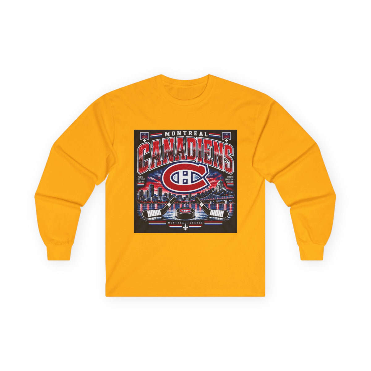 Montreal Canadiens Skyline - Unisex Ultra Cotton Long Sleeve Tee
