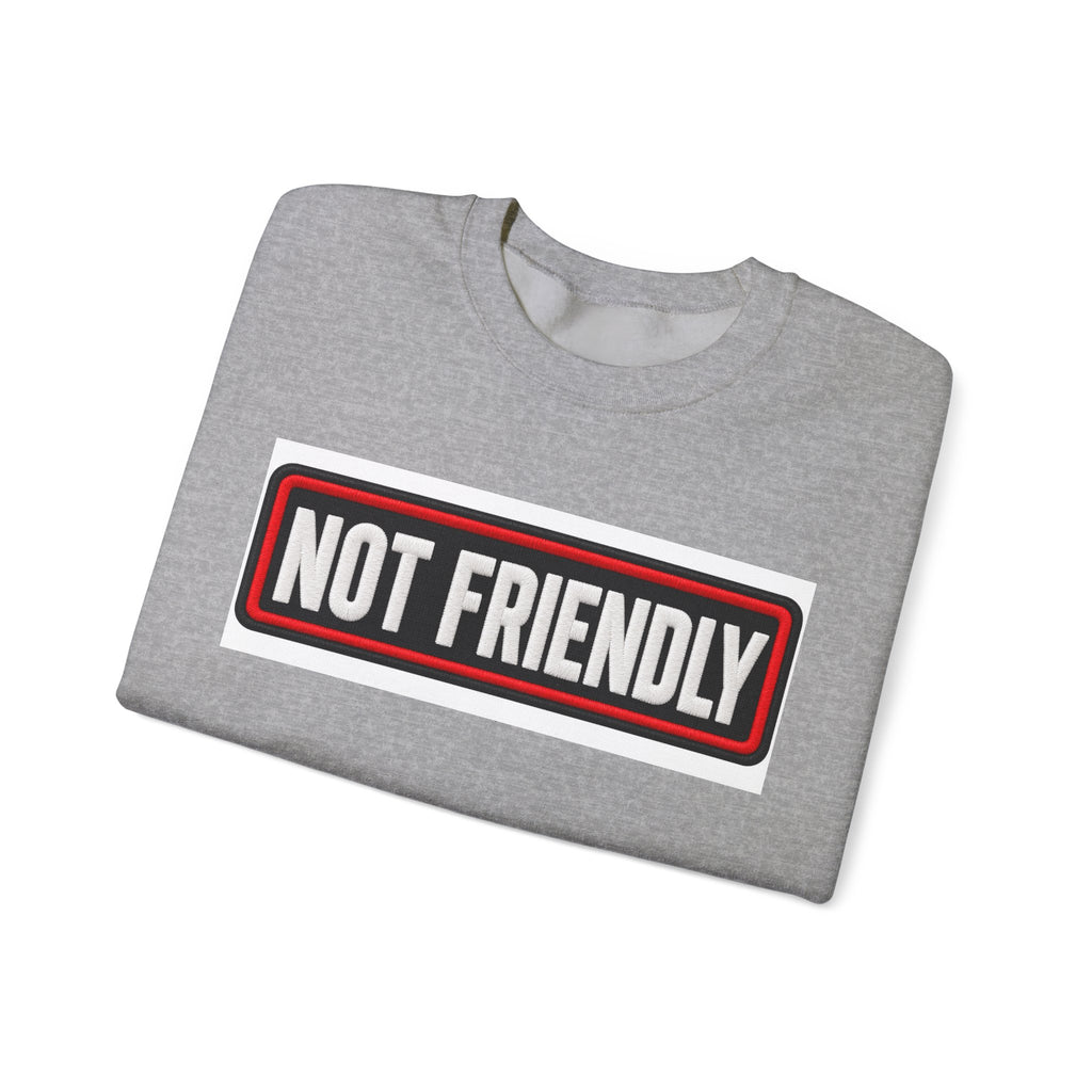 Not Friendly - Service Dog Patch - Crewneck Sweatshirt