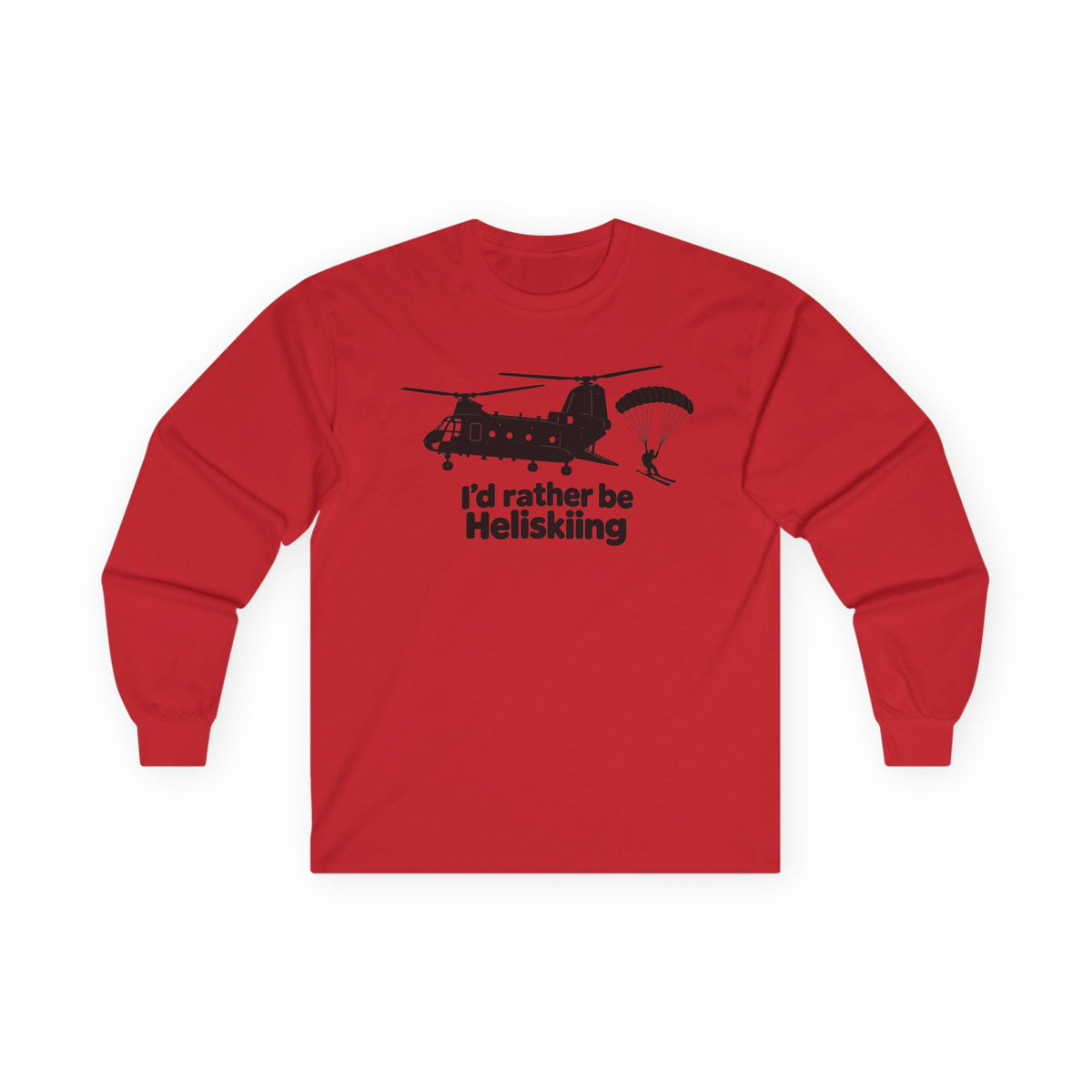 Id Rather Be Heliskiing - Unisex Ultra Cotton Long Sleeve Tee