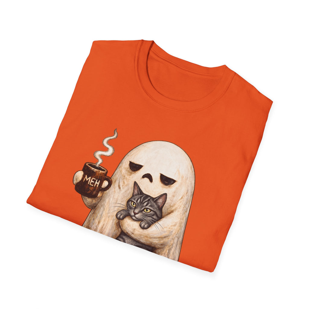 Meh Ghost and Gray Tabby Cat - Classic Tee