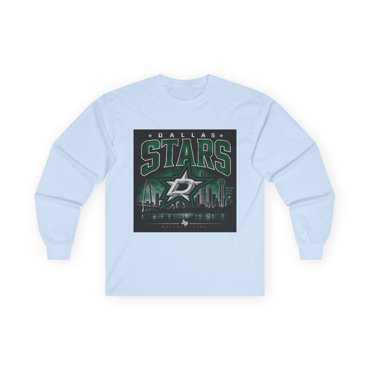 Dallas Stars Skyline Tee - Unisex Ultra Cotton Long Sleeve Tee