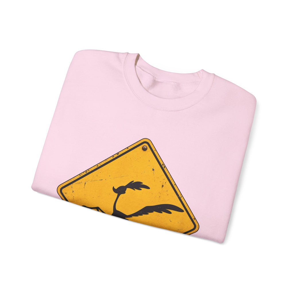 Roadrunner Yellow Diamond Sign - Crewneck Sweatshirt