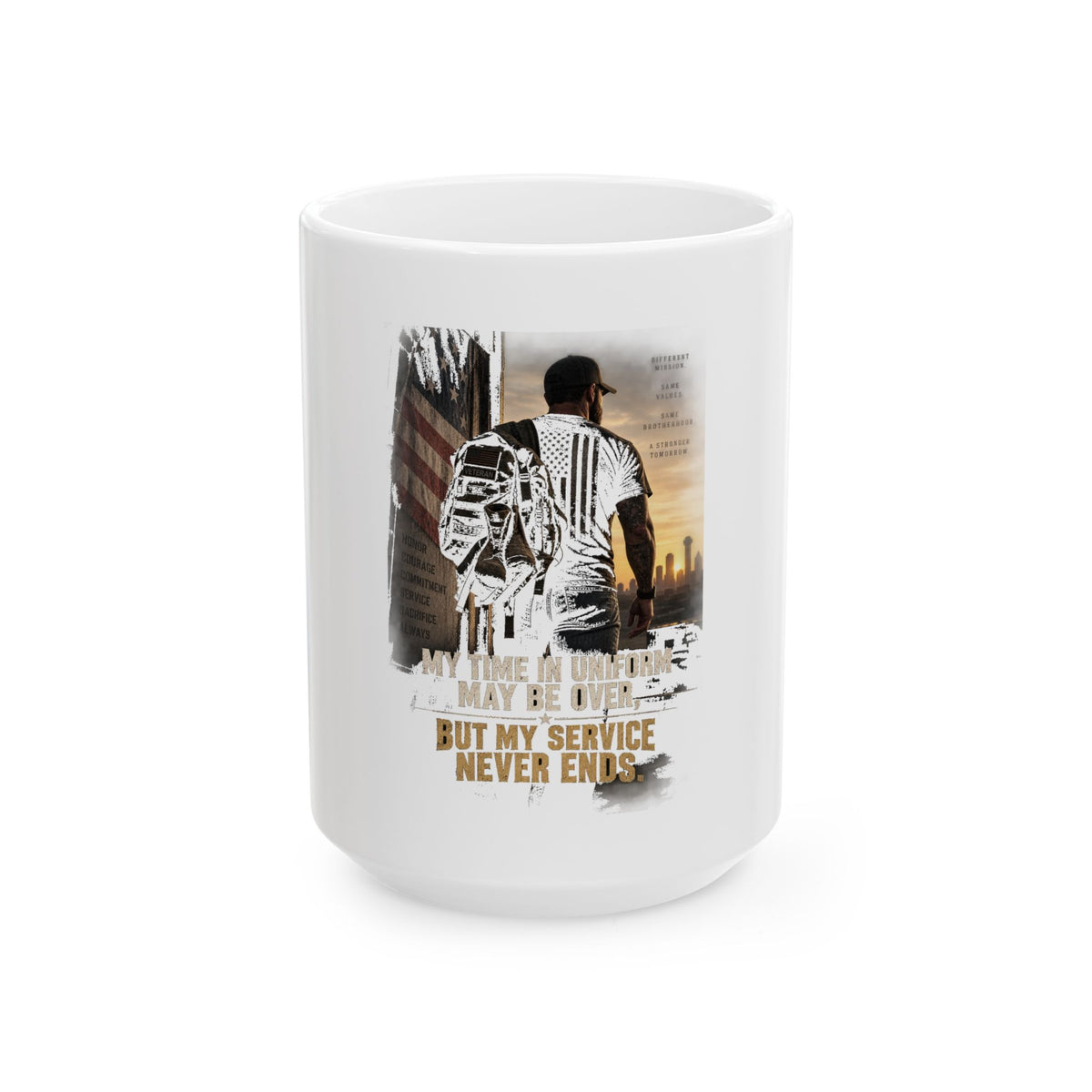 Service Never Ends - Ceramic Mug 11oz and 15oz