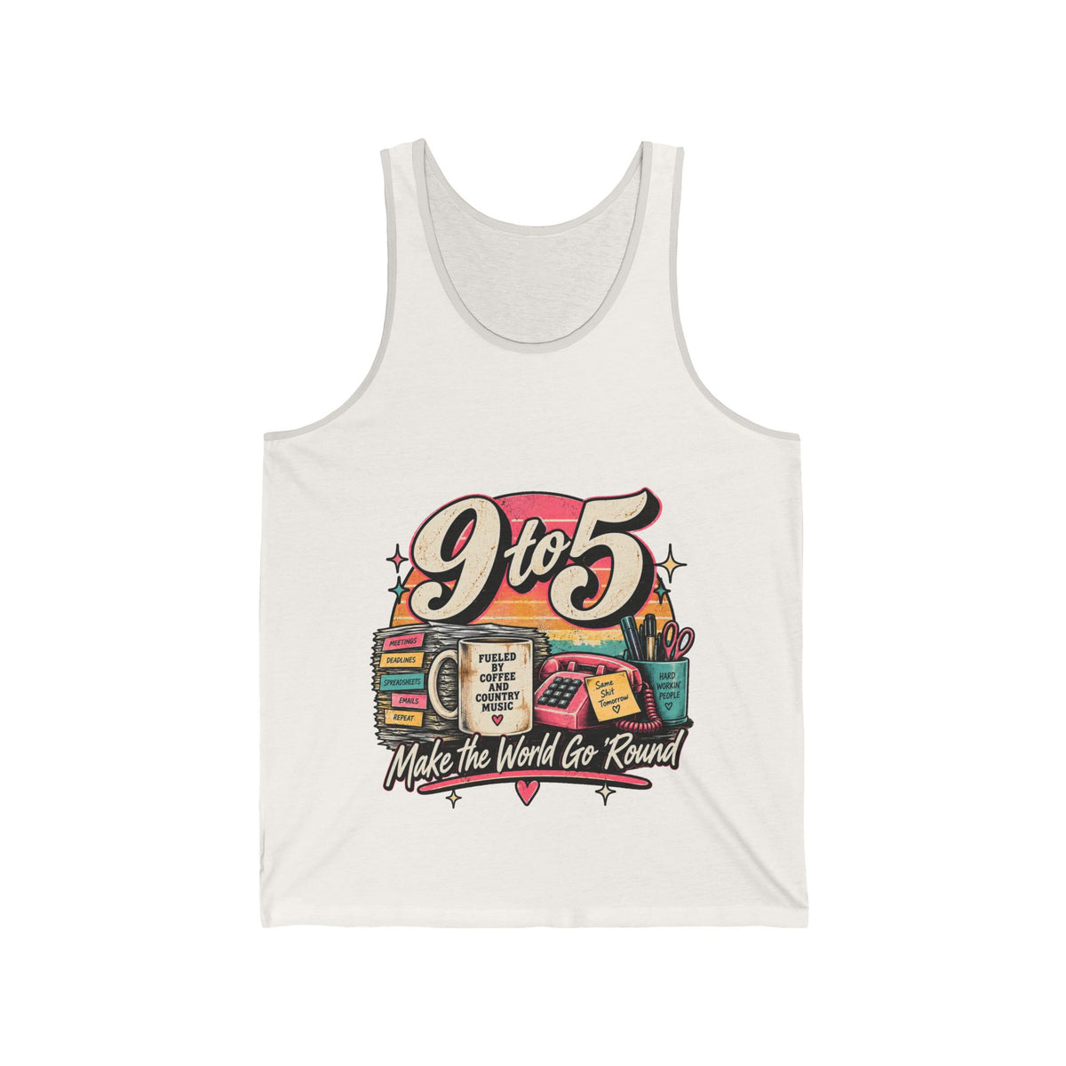 9to5 Make the World Go Round - Athletic Tank