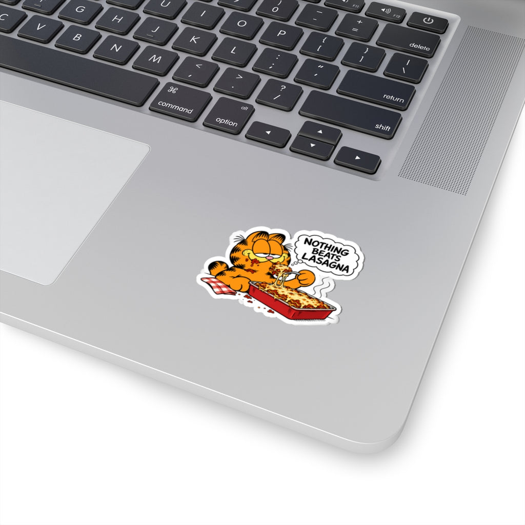 Nothing Beats Lasagna - Kiss-Cut Sticker