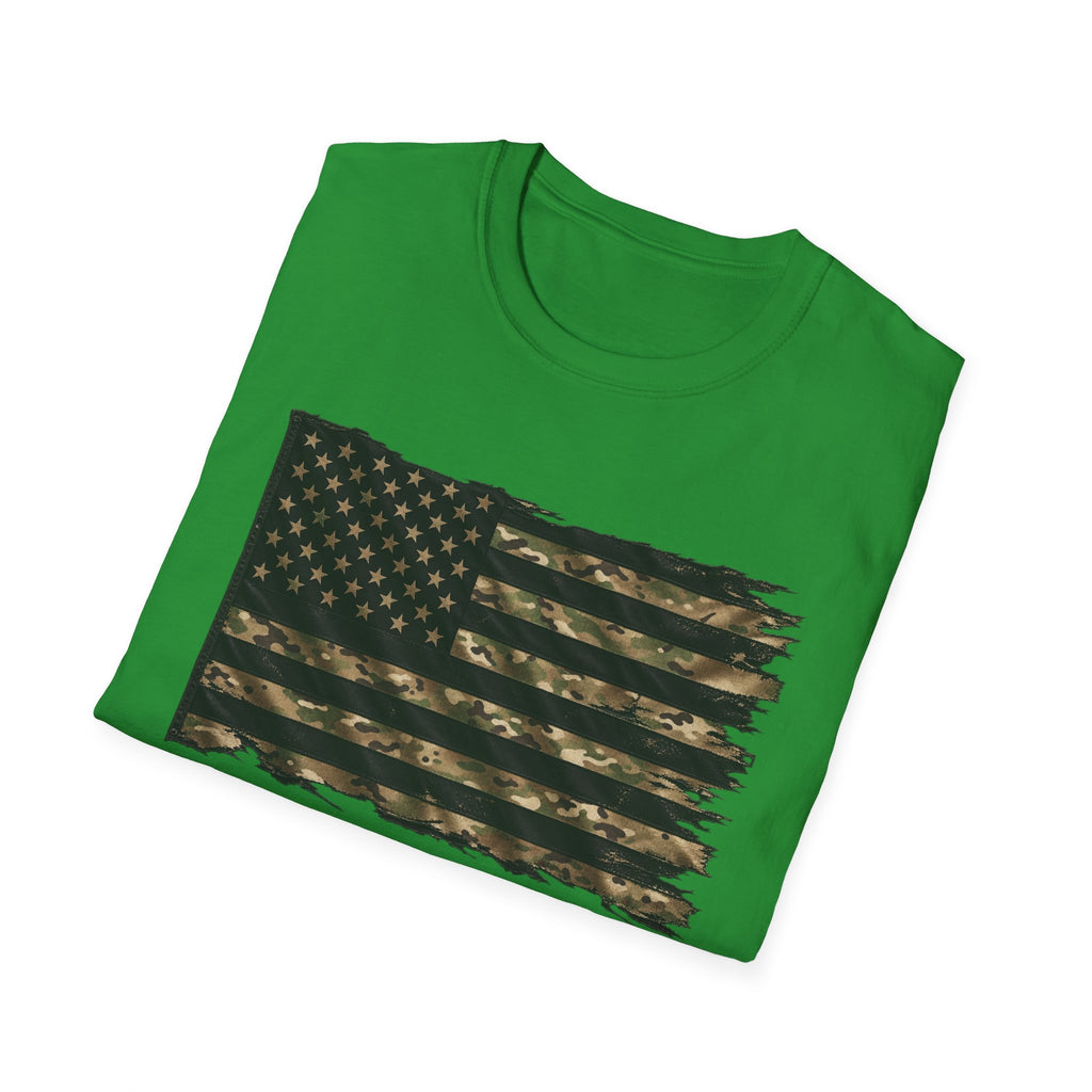 Black and Multicam American Flag - Classic Tee