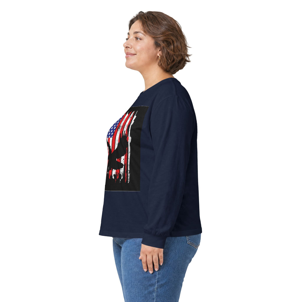 Old Glory Eagle - Unisex Ultra Cotton Long Sleeve Tee