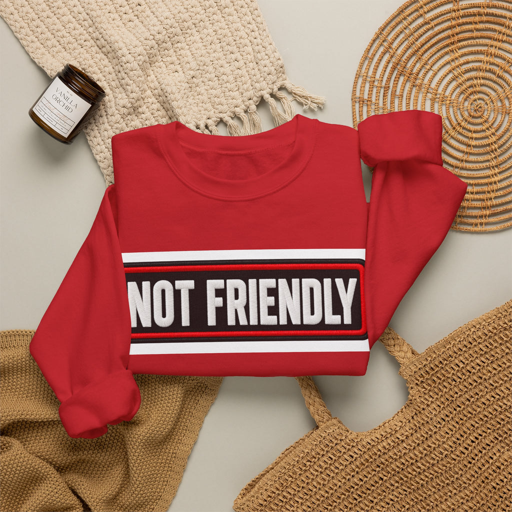 Not Friendly - Service Dog Patch - Crewneck Sweatshirt