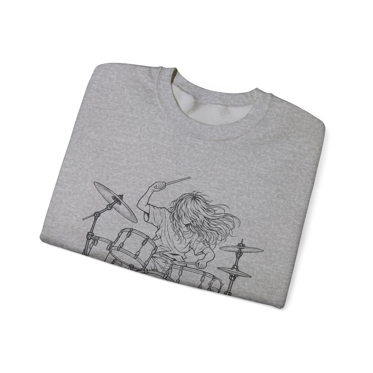 Drummer Sketch - Crewneck Sweatshirt