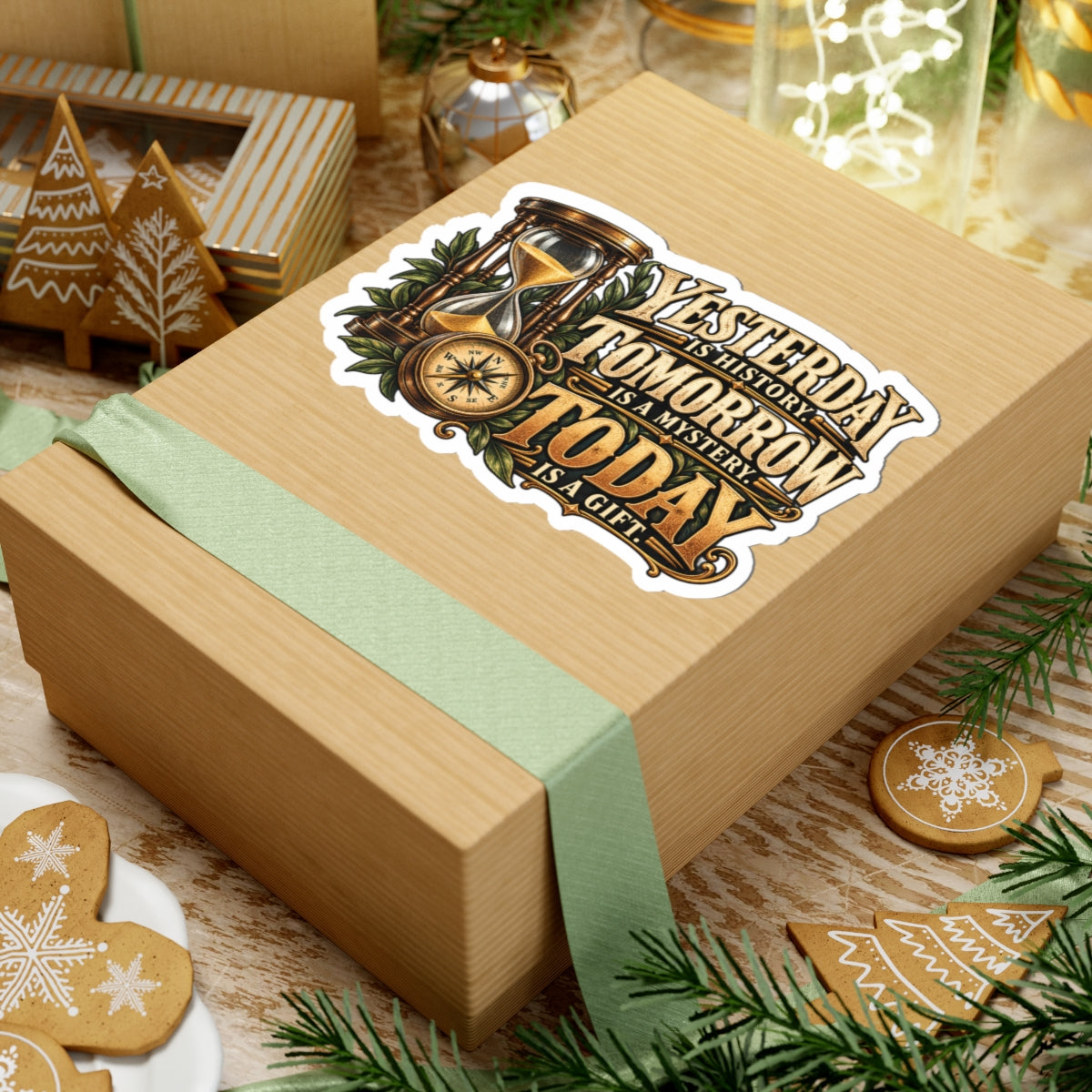 Yesterday Tomorrow Today - Transparent - Kiss-Cut Sticker