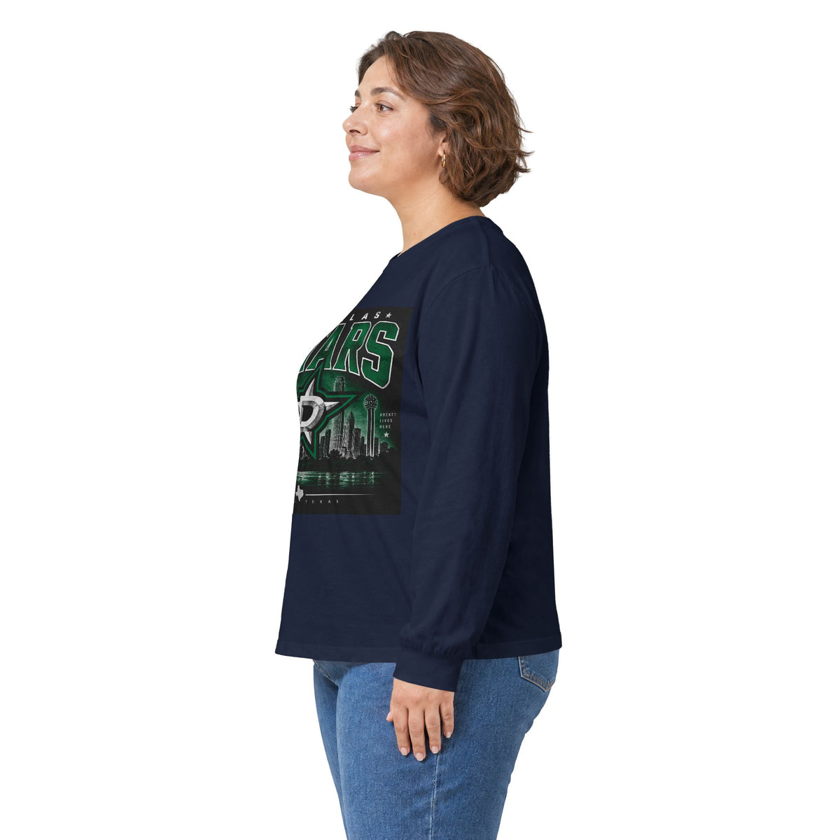 Dallas Stars Skyline Tee - Unisex Ultra Cotton Long Sleeve Tee