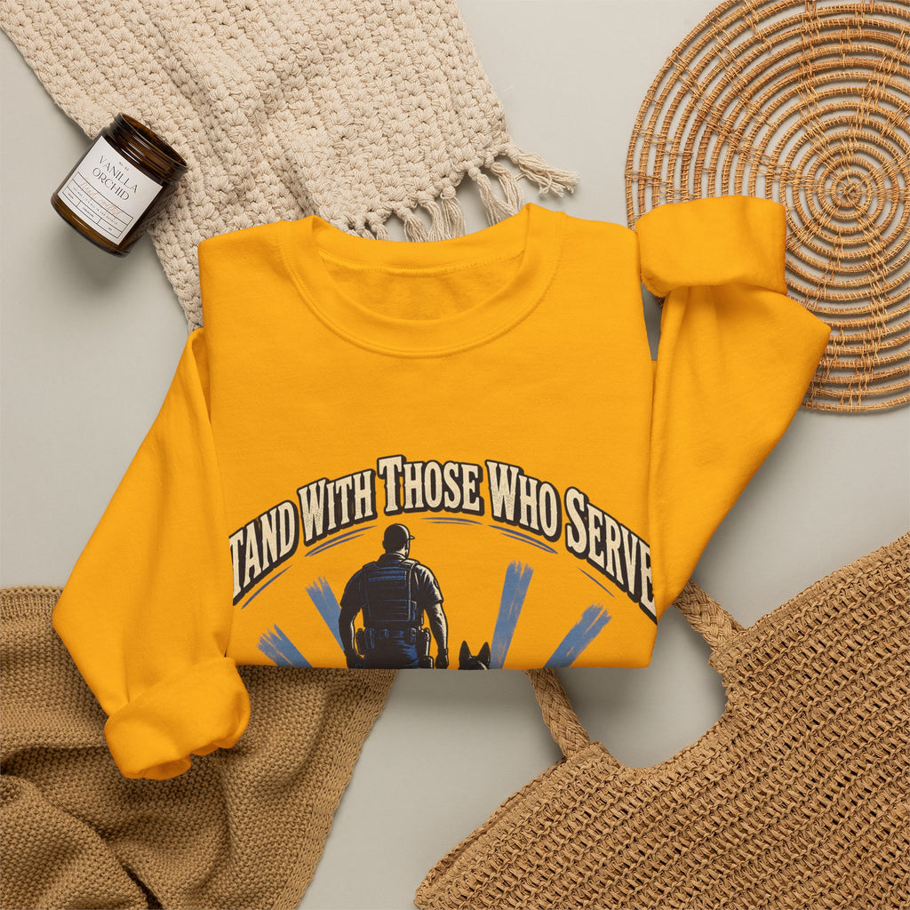 Stand With Those Who Serve Police K9 - Crewneck Sweatshirt