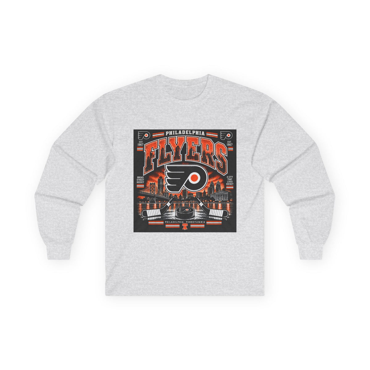 Philadelphia Flyers Urban Hockey - Unisex Ultra Cotton Long Sleeve Tee