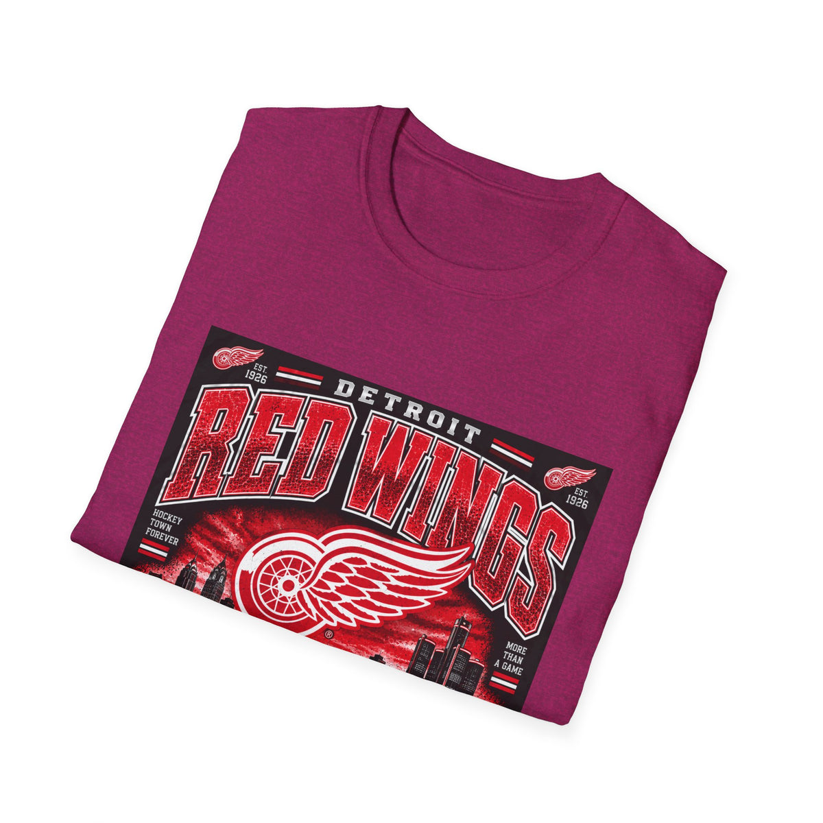 Detroit Red Wings Hockey Skyline - Classic Tee