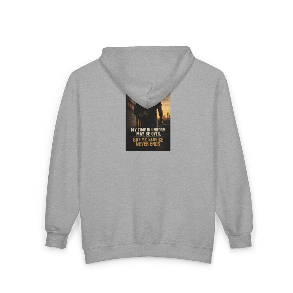 Service Never Ends - Full-Zip Hooded Sweatshirt