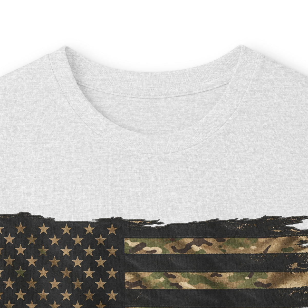 Black and Multicam American Flag - Unisex Ultra Cotton Long Sleeve Tee