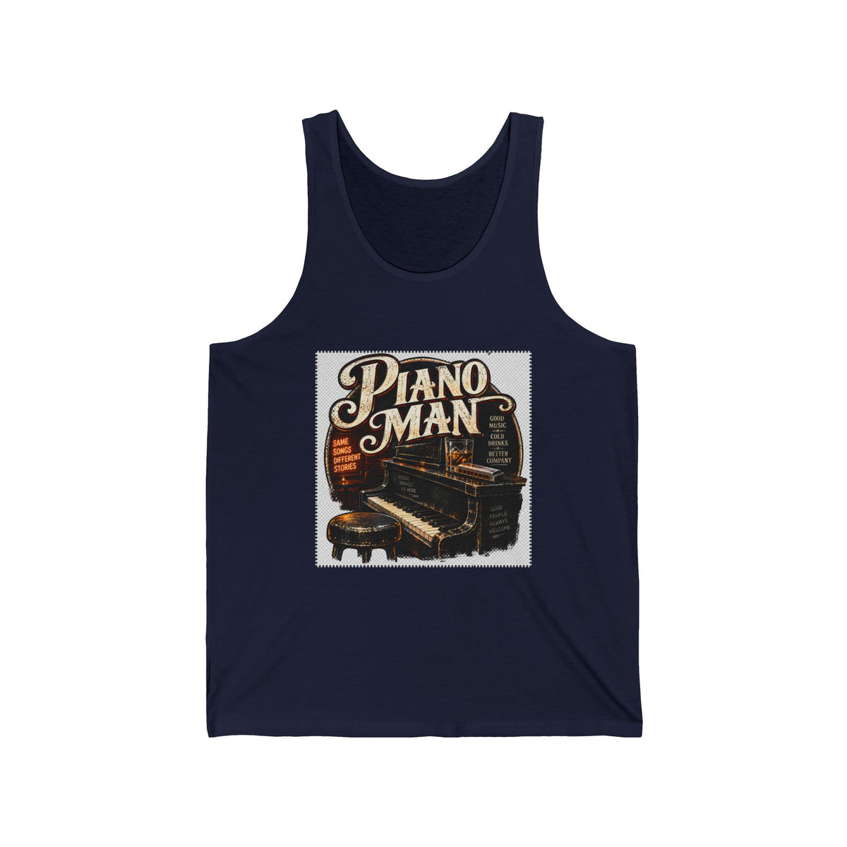 Piano Man Retro Bar - Athletic Tank