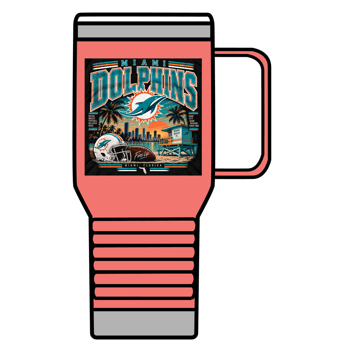 Miami Dolphins Paradise - 20oz Insulated Mug