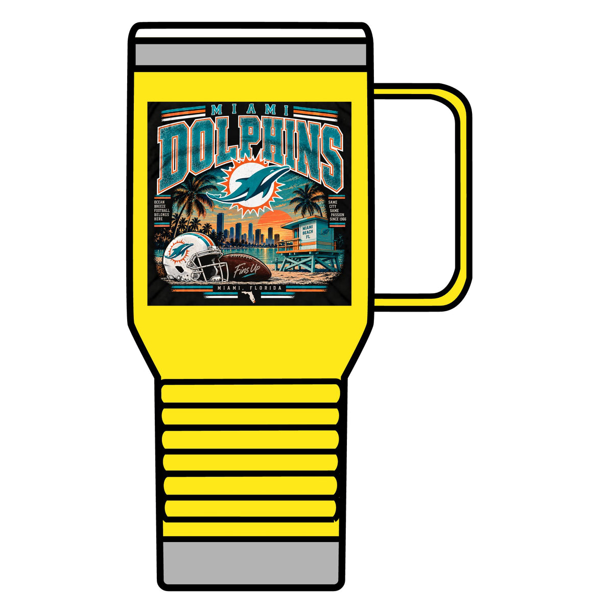 Miami Dolphins Paradise - 20oz Insulated Mug