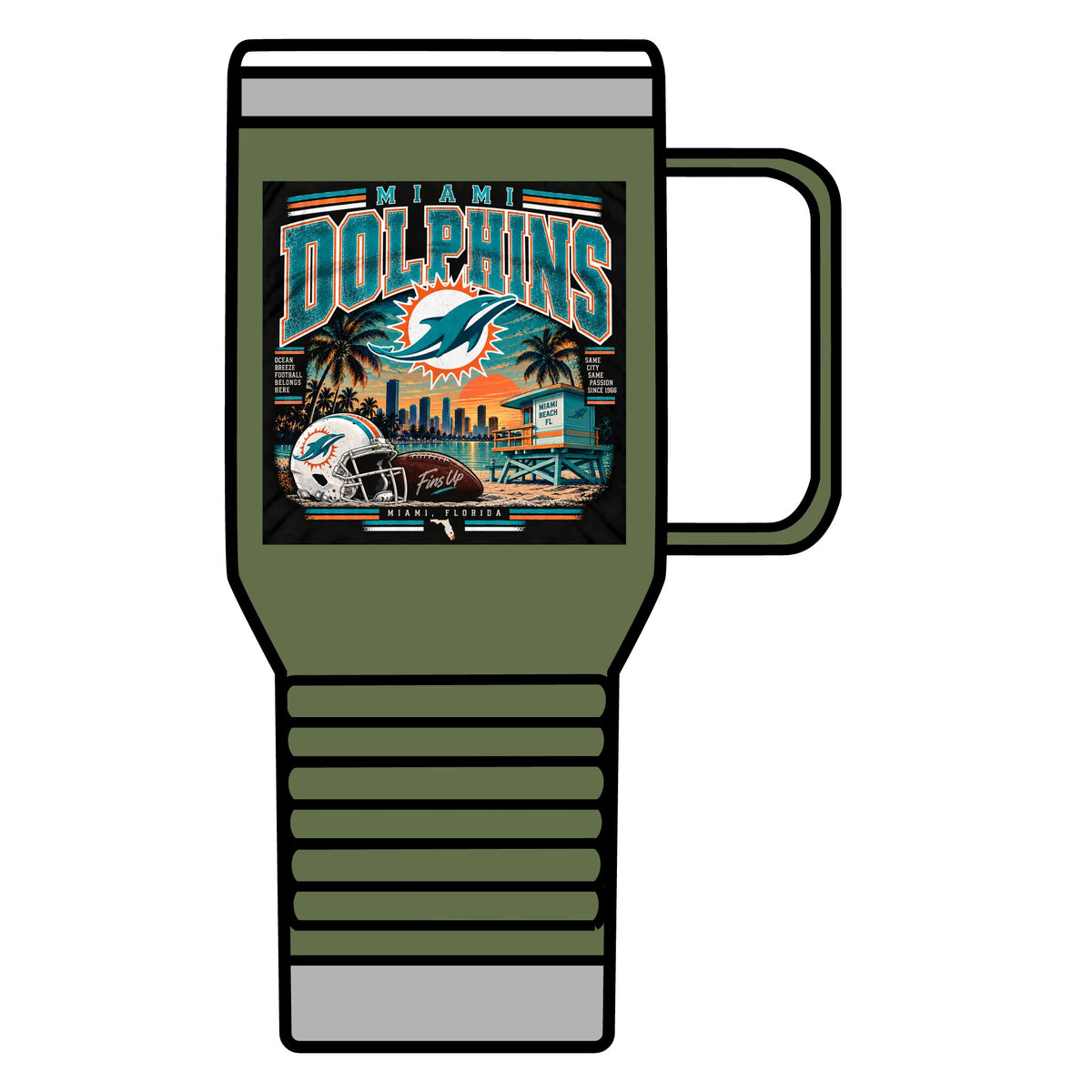 Miami Dolphins Paradise - 20oz Insulated Mug