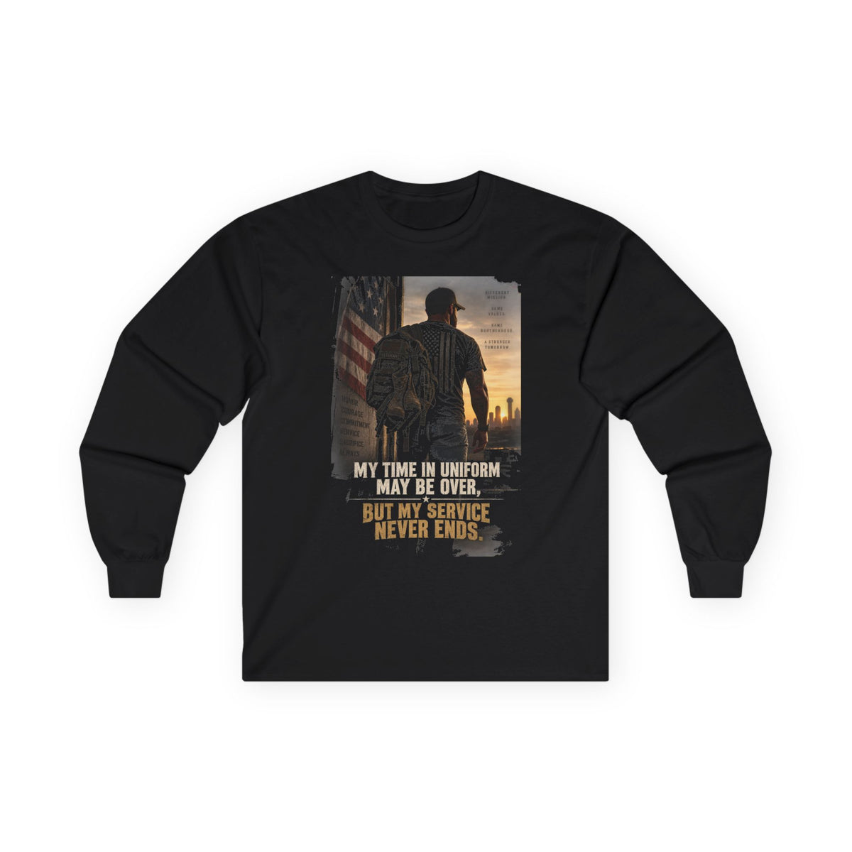 Service Never Ends - Unisex Ultra Cotton Long Sleeve Tee