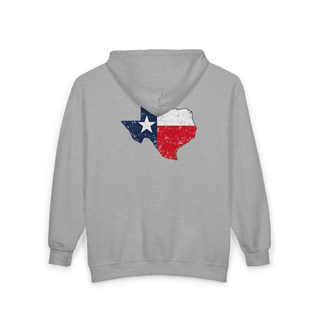 Weathered Texas Flag - Full-Zip Hooded Sweatshirt