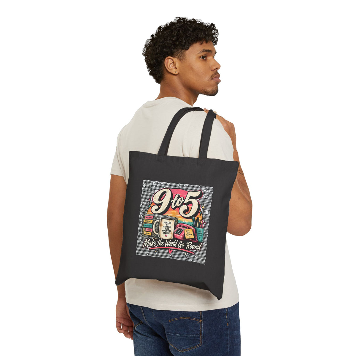 9to5 Make the World Go Round - Canvas Tote
