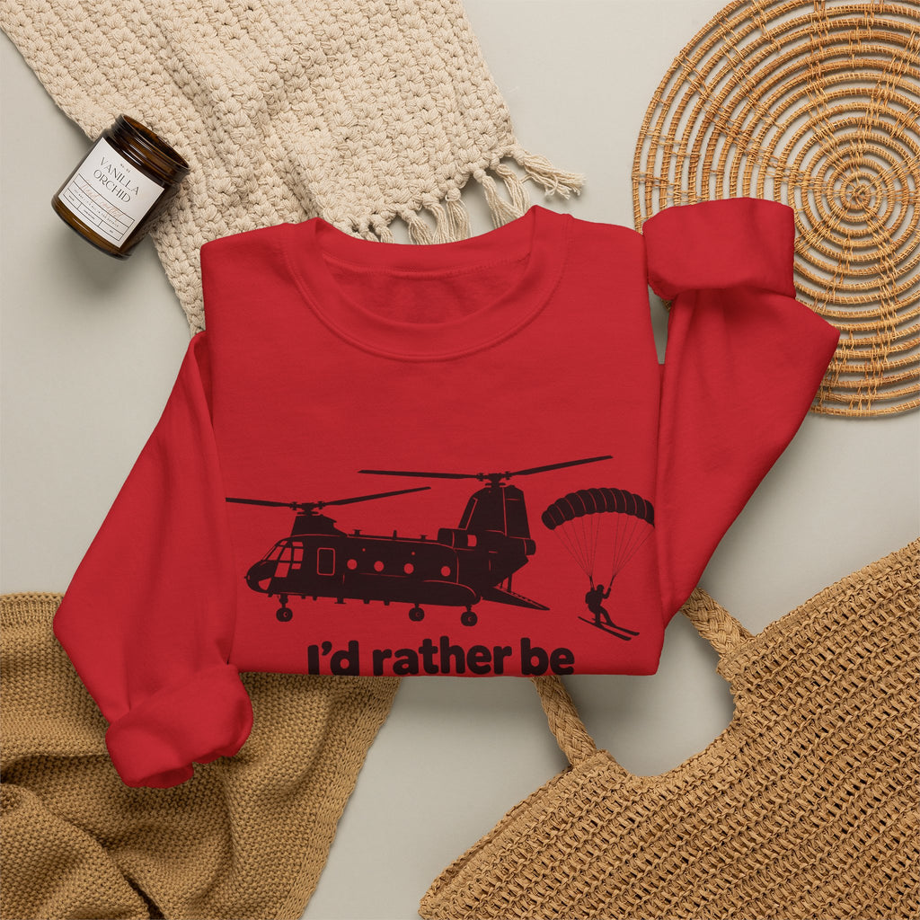 Id Rather Be Heliskiing - Crewneck Sweatshirt