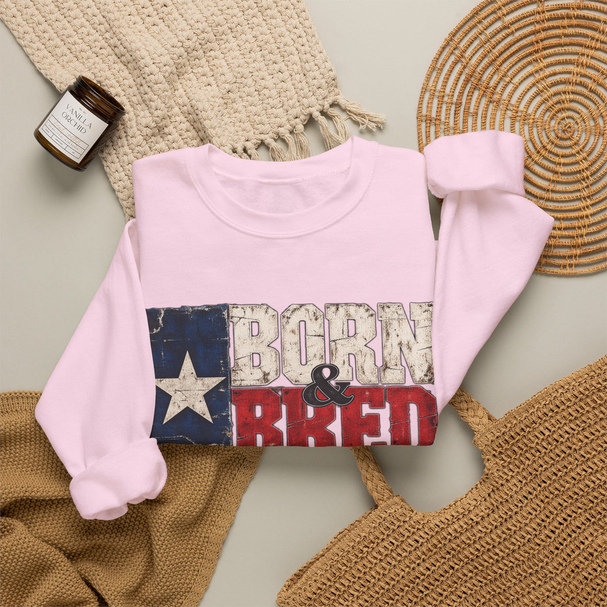 Texas Born and Bred - Crewneck Sweatshirt