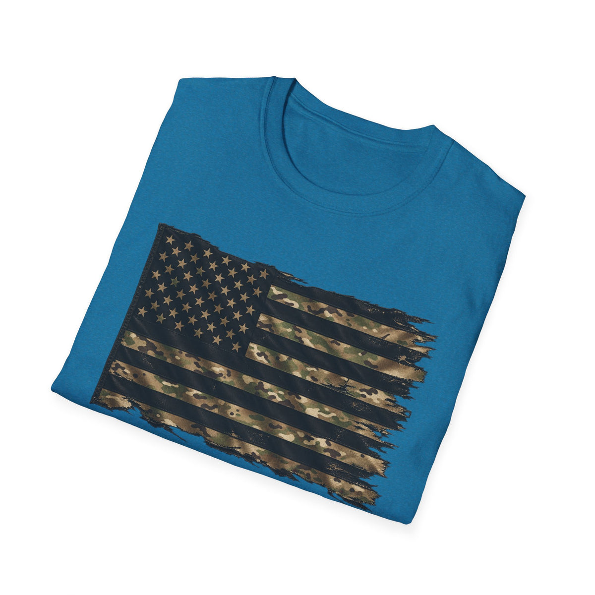 Black and Multicam American Flag - Classic Tee