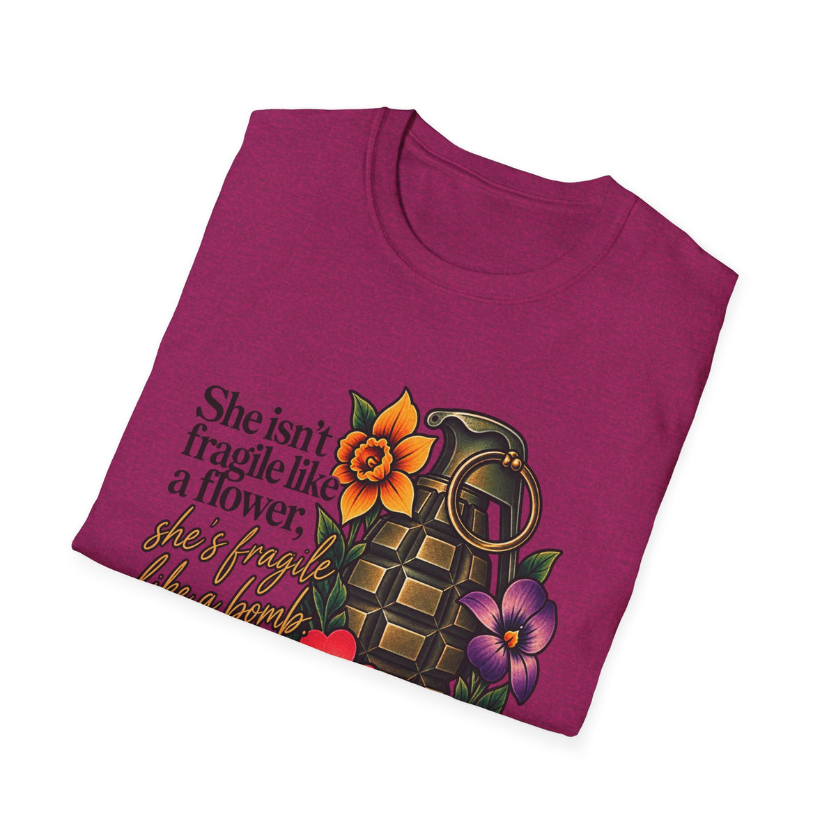 Fragile Like a Bomb - Floral Grenade - Classic Tee