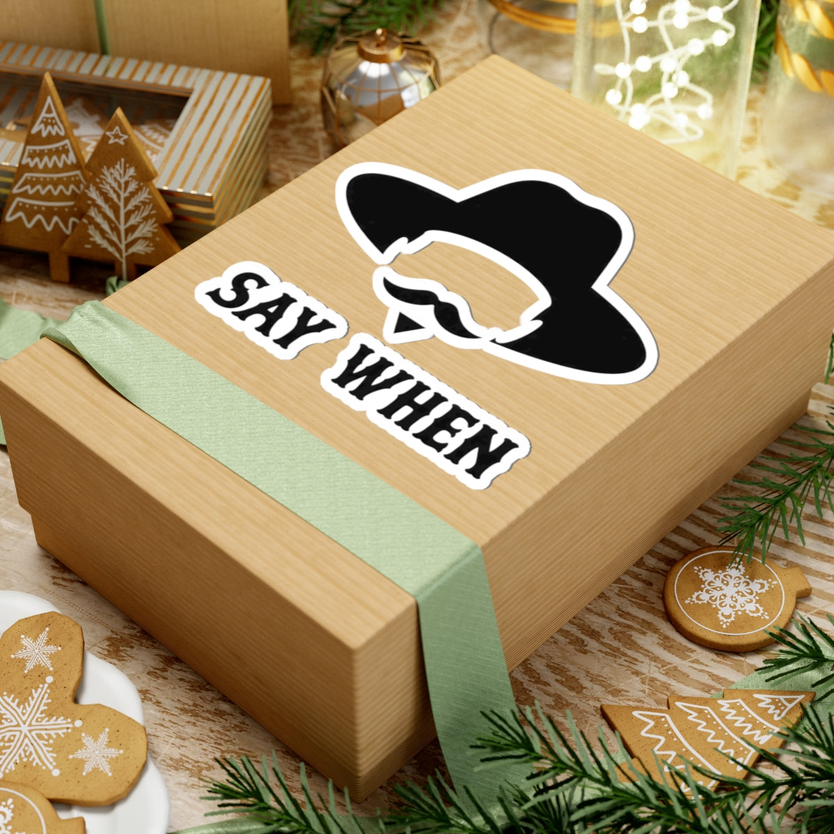 Say When Minimal - Kiss-Cut Sticker