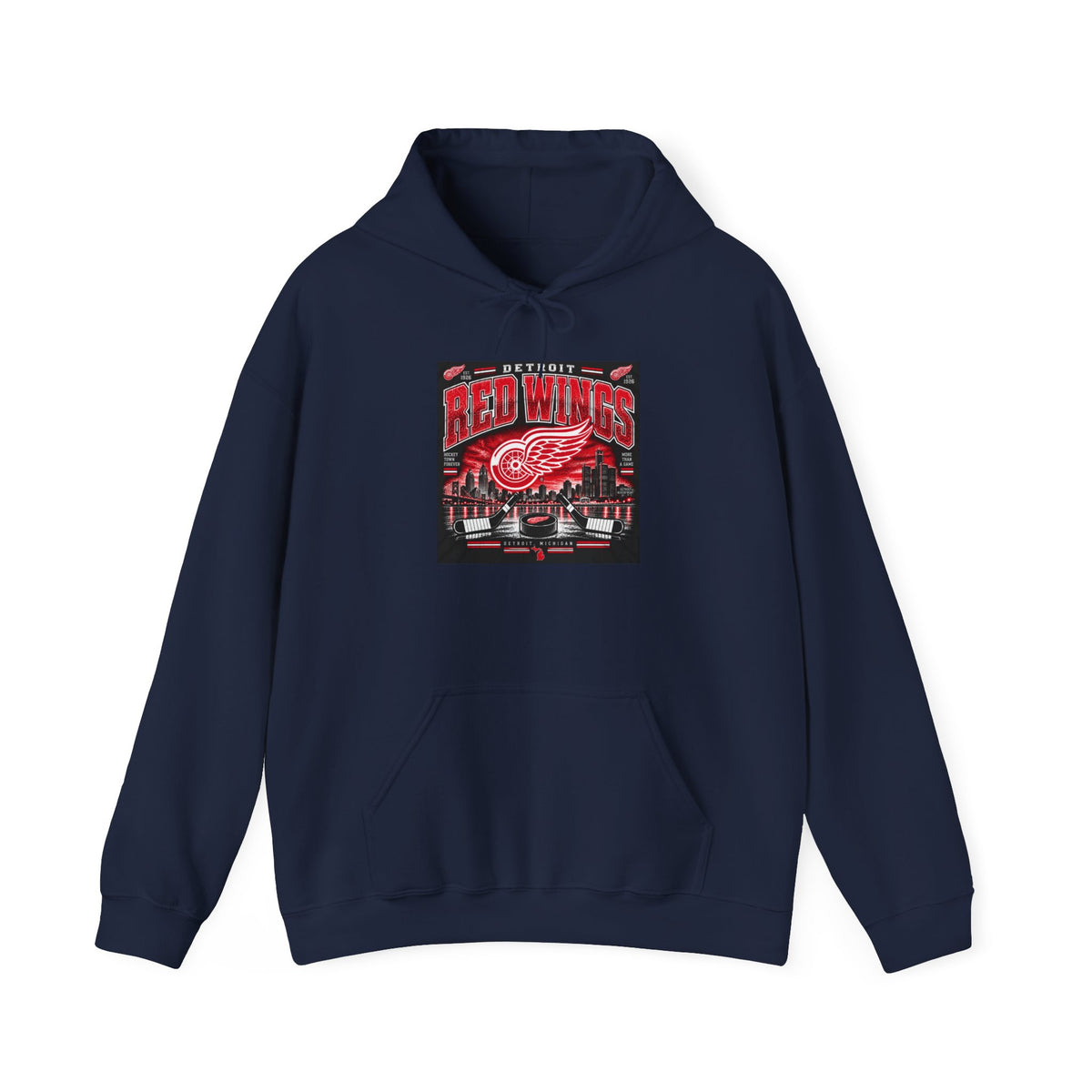 Detroit Red Wings Hockey Skyline - Hoodie