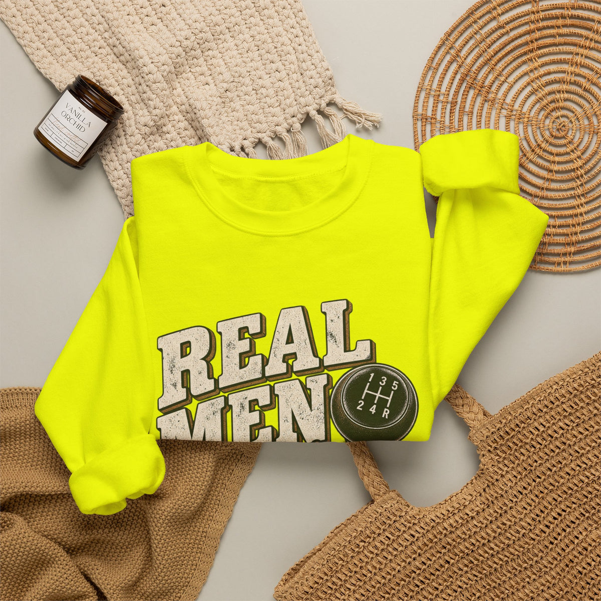 Real Men Shift - Crewneck Sweatshirt