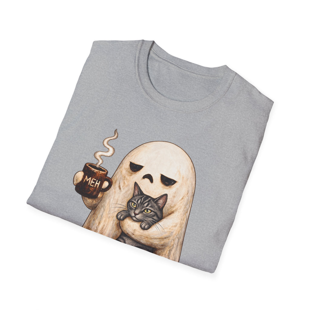 Meh Ghost and Gray Tabby Cat - Classic Tee