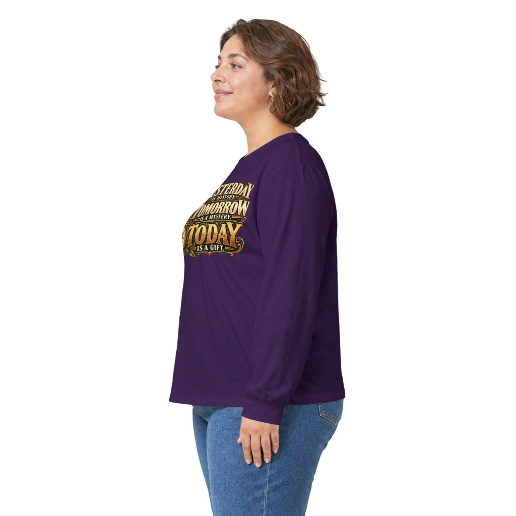 Yesterday Tomorrow Today - Transparent - Unisex Ultra Cotton Long Sleeve Tee
