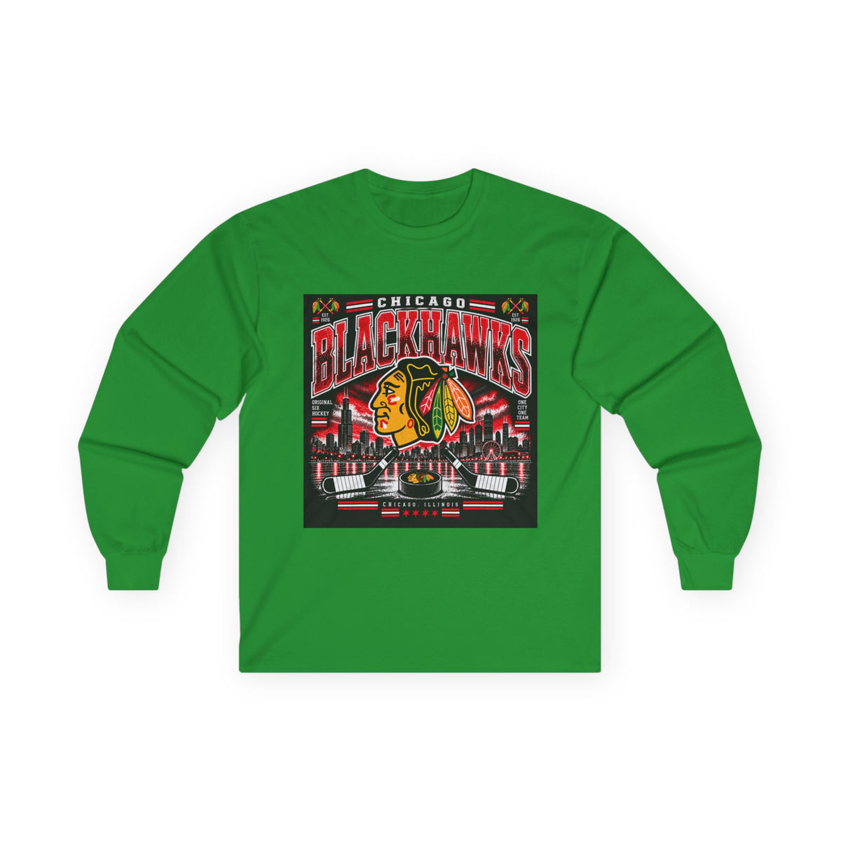 Chicago Blackhawks Heritage - Unisex Ultra Cotton Long Sleeve Tee